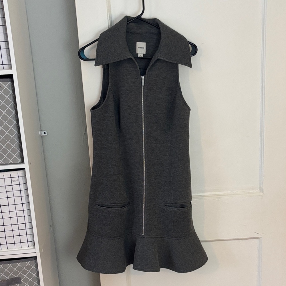 Maeve Charcoal Zip-Up Dress
